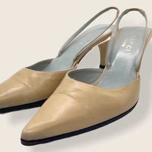 7.5 US Vintage Gucci Pointed Toe Slingba